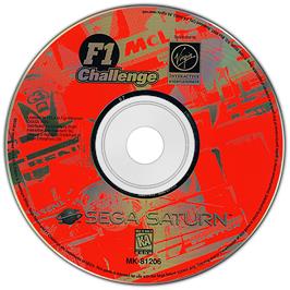 Artwork on the Disc for F1 Challenge on the Sega Saturn.
