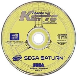Artwork on the Disc for Formula Karts: Special Edition on the Sega Saturn.