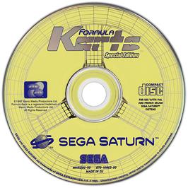 Artwork on the Disc for Formula Karts: Special Edition on the Sega Saturn.