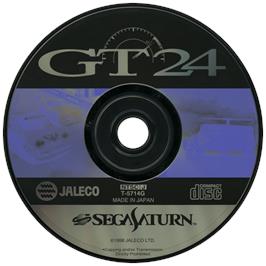 Artwork on the Disc for GT24 on the Sega Saturn.