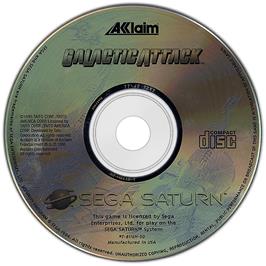 Artwork on the Disc for Galactic Attack on the Sega Saturn.