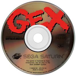 Artwork on the Disc for Gex on the Sega Saturn.