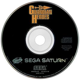 Artwork on the Disc for Guardian Heroes on the Sega Saturn.