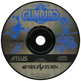 Artwork on the Disc for Gunbird on the Sega Saturn.