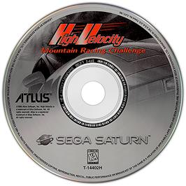 Artwork on the Disc for High Velocity: Mountain Racing Challenge on the Sega Saturn.