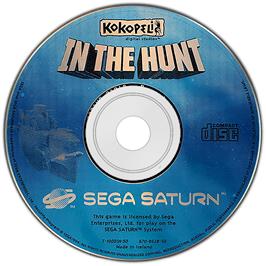 Artwork on the Disc for In The Hunt on the Sega Saturn.