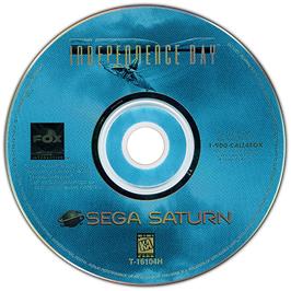 Artwork on the Disc for Independence Day: The Game on the Sega Saturn.