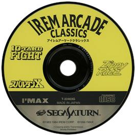 Artwork on the Disc for Irem Arcade Classics on the Sega Saturn.