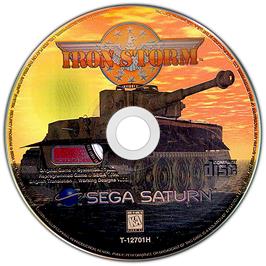 Artwork on the Disc for Iron Storm on the Sega Saturn.