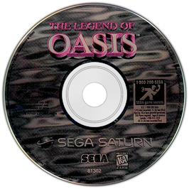 Artwork on the Disc for Legend of Oasis on the Sega Saturn.