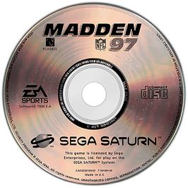 Artwork on the Disc for Madden NFL '97 on the Sega Saturn.