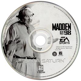 Artwork on the Disc for Madden NFL '98 on the Sega Saturn.