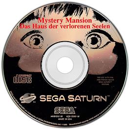 Artwork on the Disc for Mansion of Hidden Souls on the Sega Saturn.
