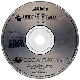 Artwork on the Disc for Mortal Kombat II on the Sega Saturn.