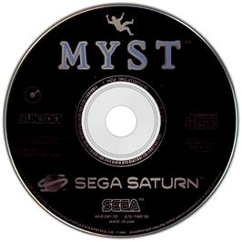 Artwork on the Disc for Myst on the Sega Saturn.