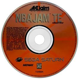 Artwork on the Disc for NBA Jam TE on the Sega Saturn.
