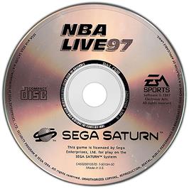 Artwork on the Disc for NBA Live '97 on the Sega Saturn.