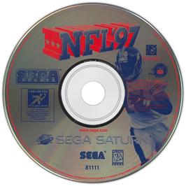 Artwork on the Disc for NFL '97 on the Sega Saturn.