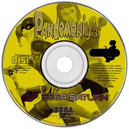 Artwork on the Disc for Pandemonium on the Sega Saturn.