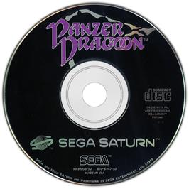 Artwork on the Disc for Panzer Dragoon: Playable Preview on the Sega Saturn.
