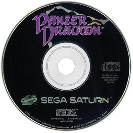 Artwork on the Disc for Panzer Dragoon on the Sega Saturn.