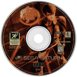 Artwork on the Disc for Panzer Dragoon Saga on the Sega Saturn.
