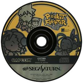 Artwork on the Disc for Pocket Fighter on the Sega Saturn.