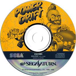 Artwork on the Disc for Power Drift on the Sega Saturn.