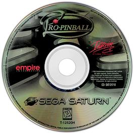 Artwork on the Disc for Pro Pinball: The Web on the Sega Saturn.