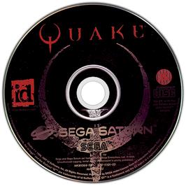 Artwork on the Disc for Quake on the Sega Saturn.