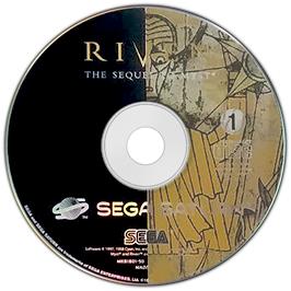 Artwork on the Disc for Riven: The Sequel to Myst on the Sega Saturn.