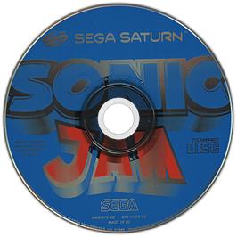 Artwork on the Disc for Sonic Jam on the Sega Saturn.