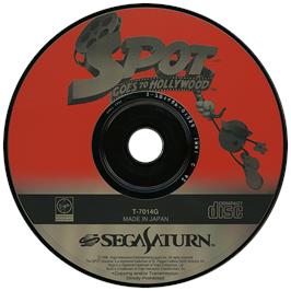 Artwork on the Disc for Spot Goes to Hollywood on the Sega Saturn.