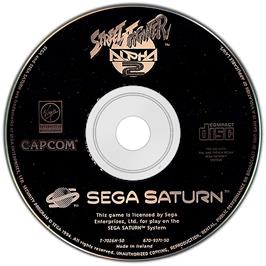 Artwork on the Disc for Street Fighter Alpha 2 on the Sega Saturn.