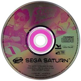 Artwork on the Disc for Street Racer on the Sega Saturn.