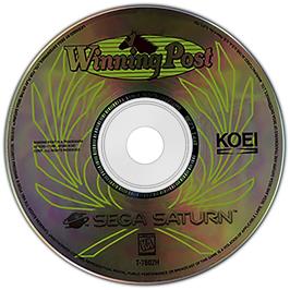 Artwork on the Disc for Winning Post on the Sega Saturn.