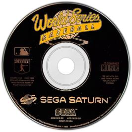 Artwork on the Disc for World Series Baseball on the Sega Saturn.