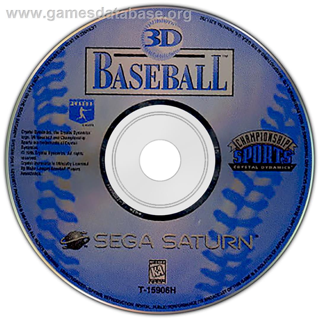 3D Baseball - Sega Saturn - Artwork - Disc