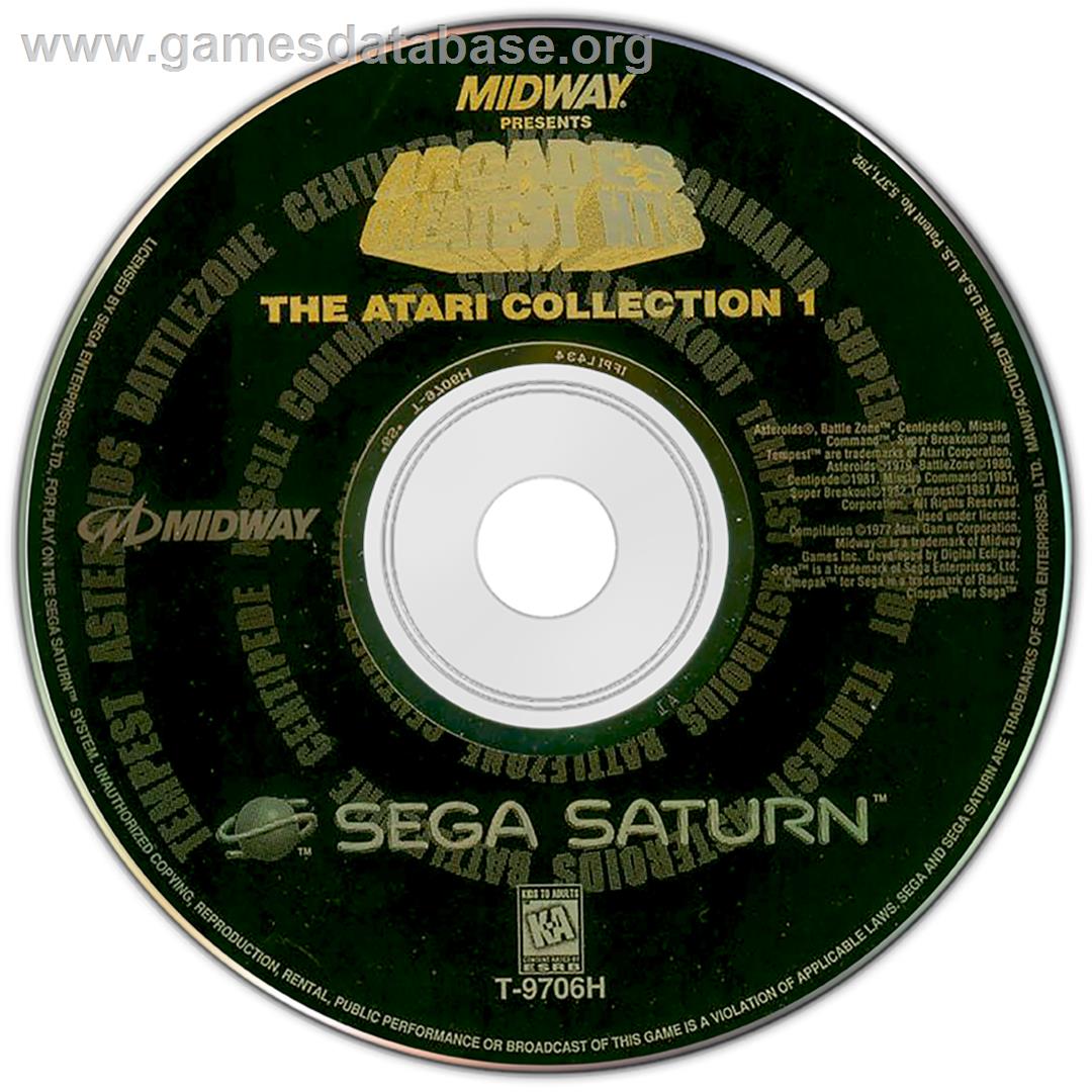 Arcade's Greatest Hits: The Atari Collection 1 - Sega Saturn - Artwork - Disc