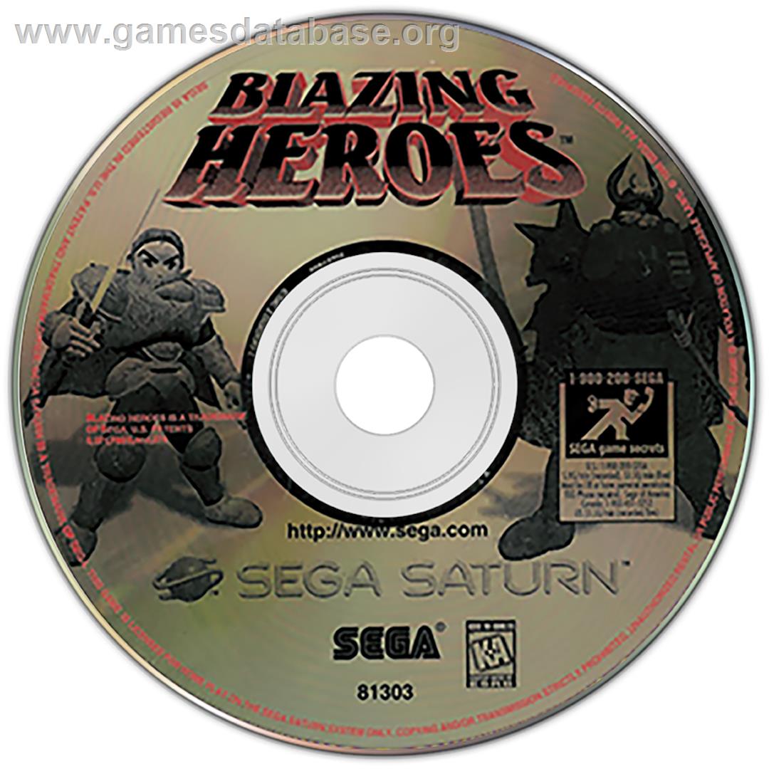 Blazing Heroes - Sega Saturn - Artwork - Disc