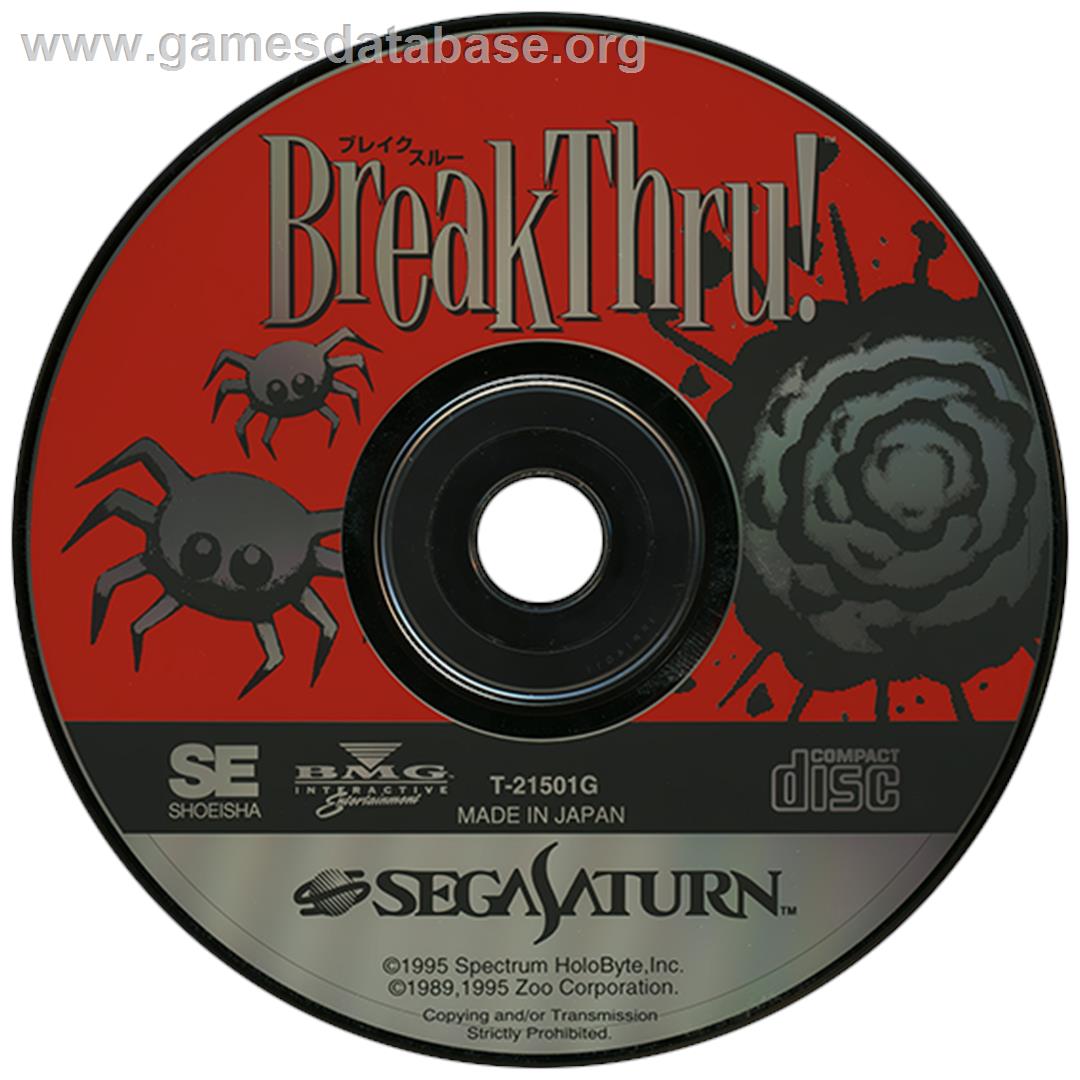 Break Thru - Sega Saturn - Artwork - Disc