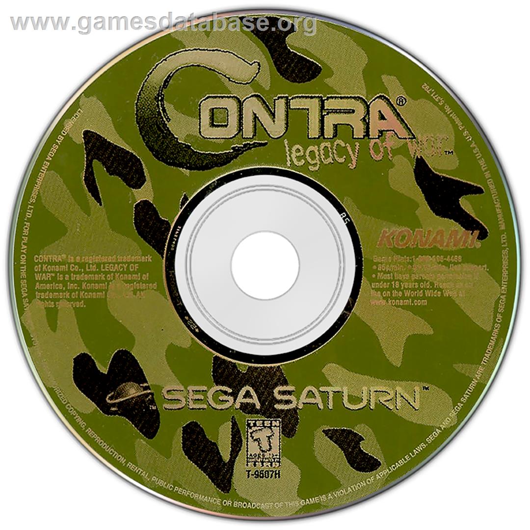 Contra: Legacy of War - Sega Saturn - Artwork - Disc