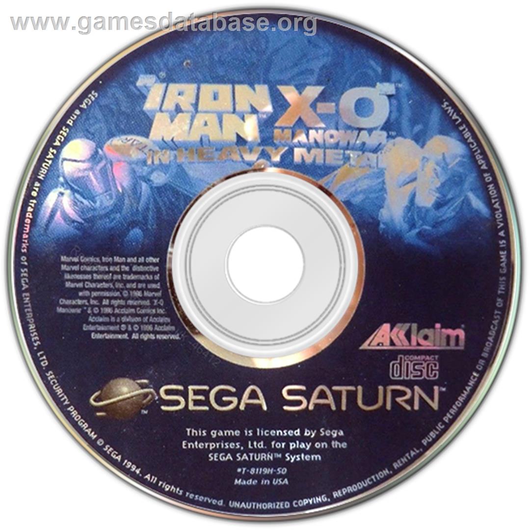 Iron Man / X-O Manowar in Heavy Metal - Sega Saturn - Artwork - Disc