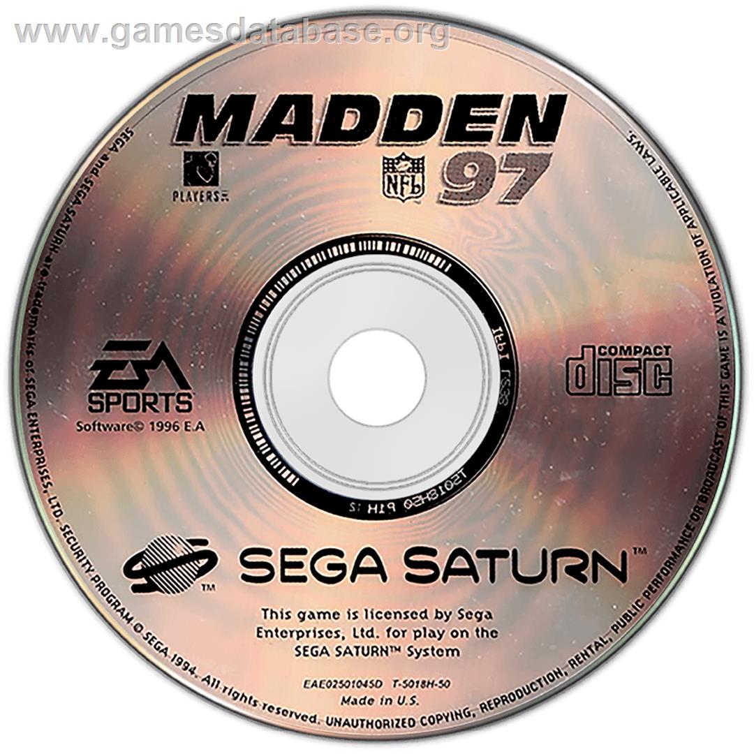 Madden NFL '97 - Sega Saturn - Artwork - Disc