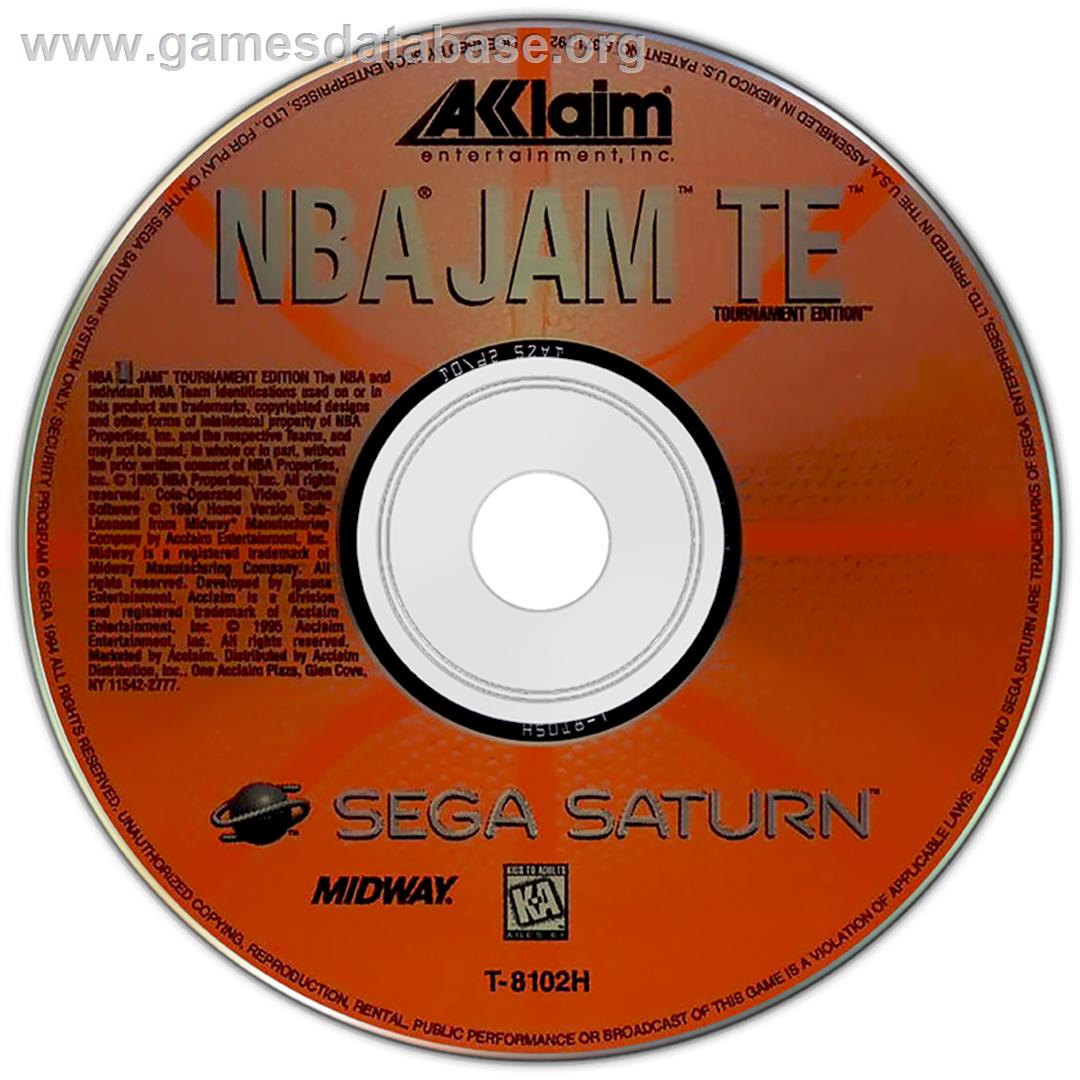 NBA Jam TE - Sega Saturn - Artwork - Disc