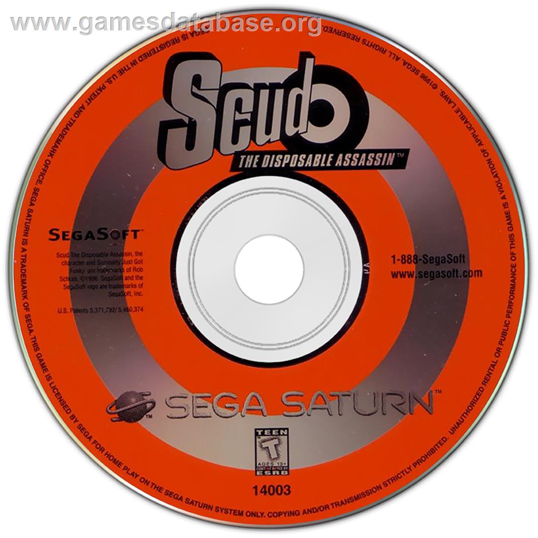 Scud: The Disposable Assassin - Sega Saturn - Artwork - Disc