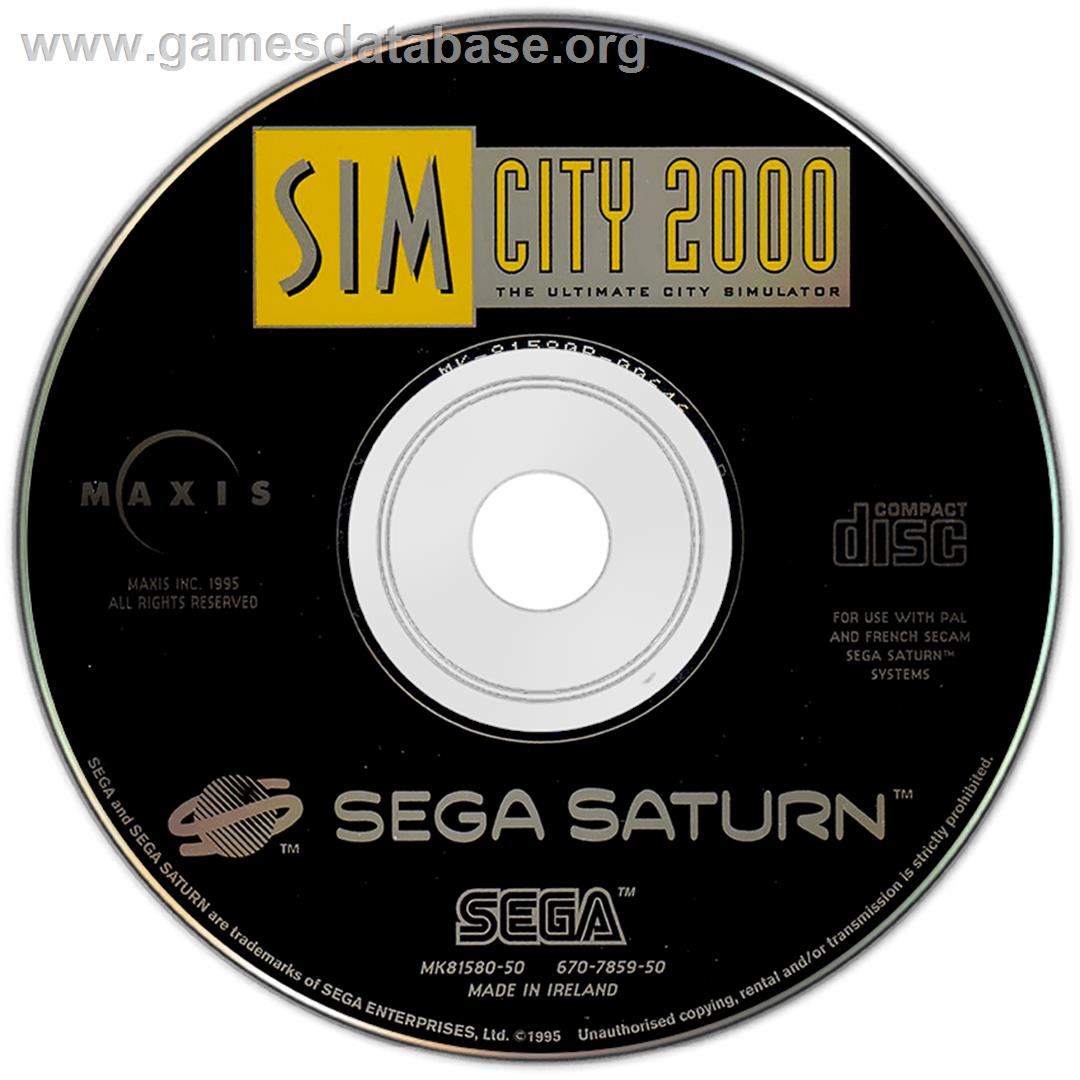 Sim City 2000 - Sega Saturn - Artwork - Disc