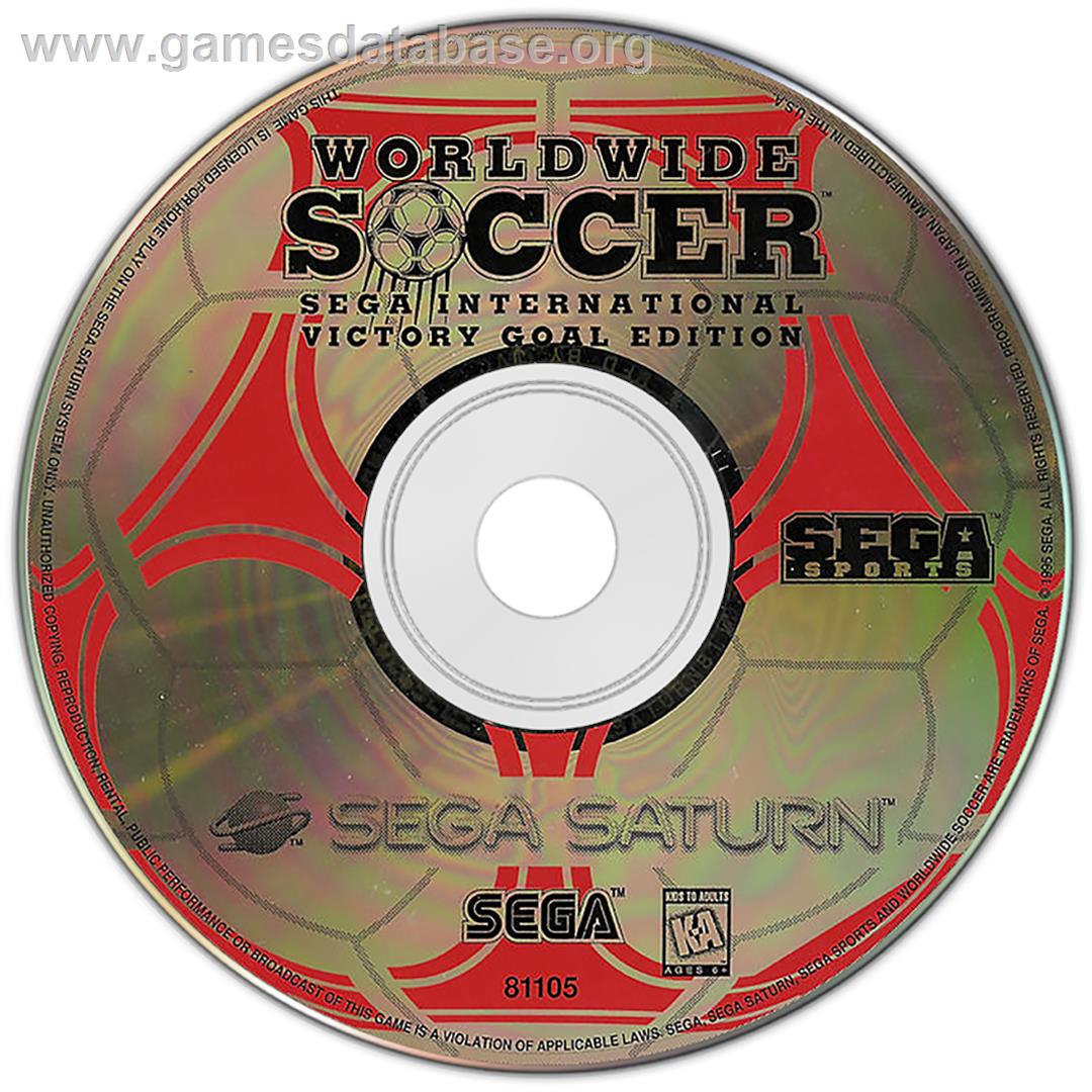 Worldwide Soccer: Sega International Victory Goal Edition - Sega Saturn - Artwork - Disc