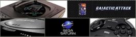 Arcade Cabinet Marquee for Galactic Attack.