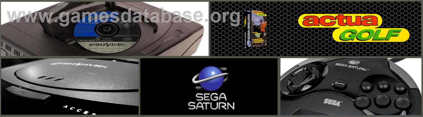Actua Golf - Sega Saturn - Artwork - Marquee